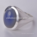 Blue Onyx Gemstone 925 Bijoux en argent sterling